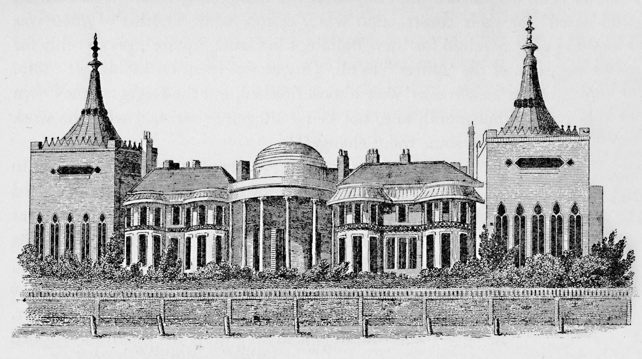 Vista del padiglione presa dalla biblioteca circolante di Wright, maggio 1818, 1939 da Unbekannt