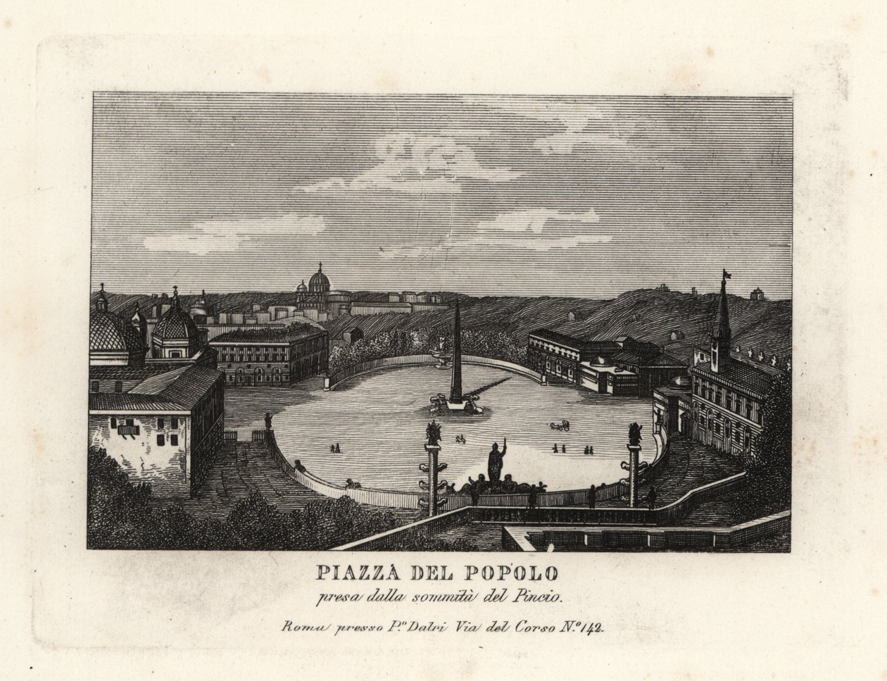 Piazza del Popolo, Roma da Unbekannt