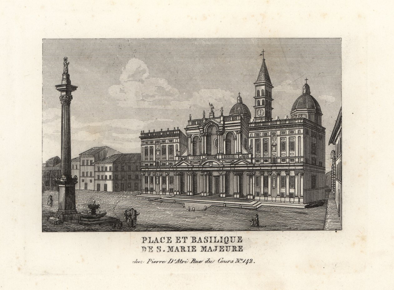 Veduta di Piazza e Basilica di Santa Maria Maggiore, Roma da Unbekannt