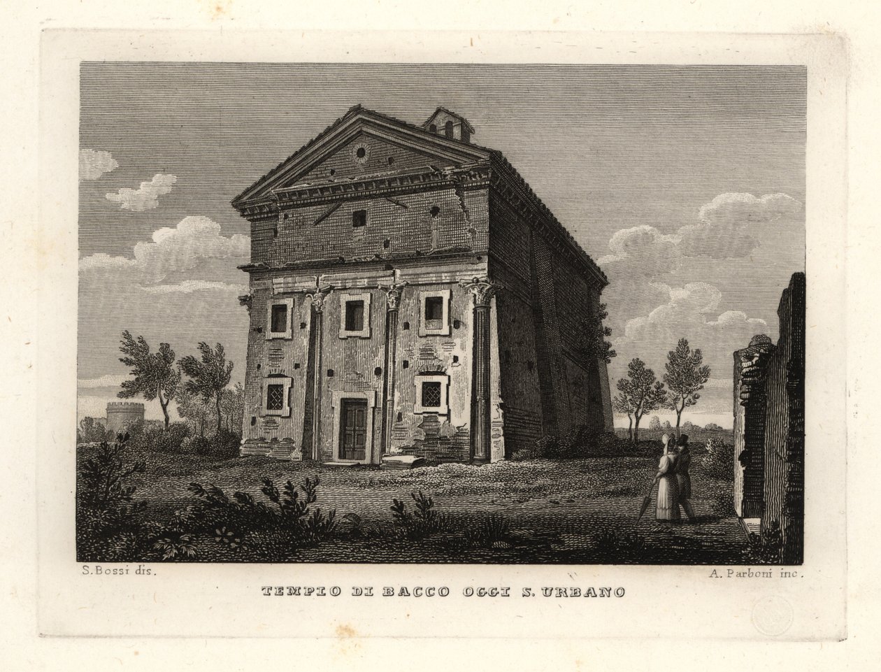 Veduta del Tempio di Bacco, Roma da Unbekannt
