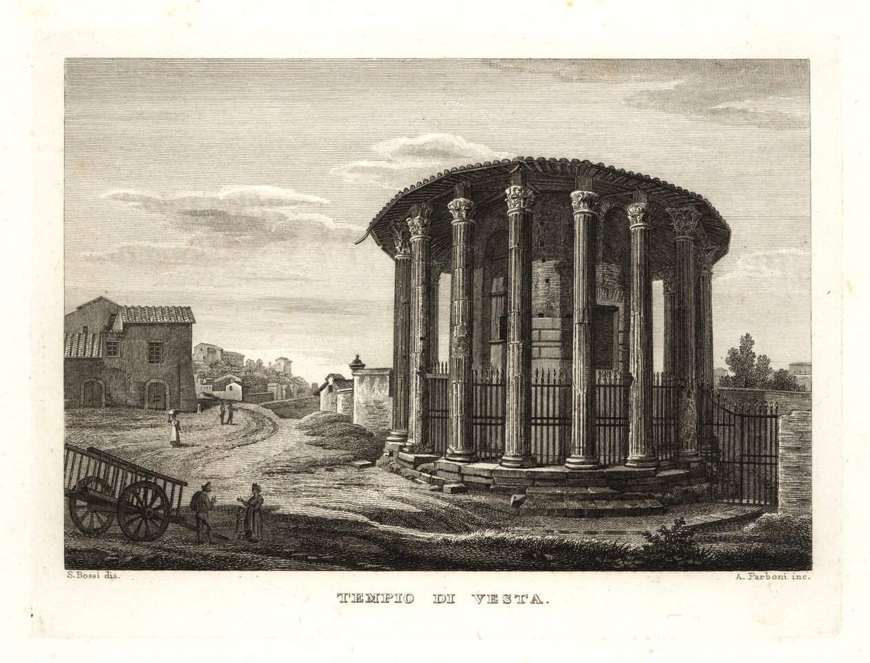 Veduta del Tempio di Vesta, Roma da Unbekannt