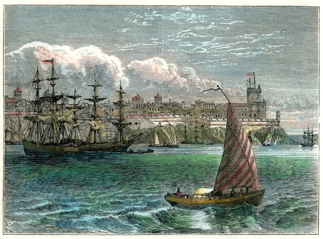 Vista della città di San Domingo dal porto, Repubblica Dominicana da Unbekannt