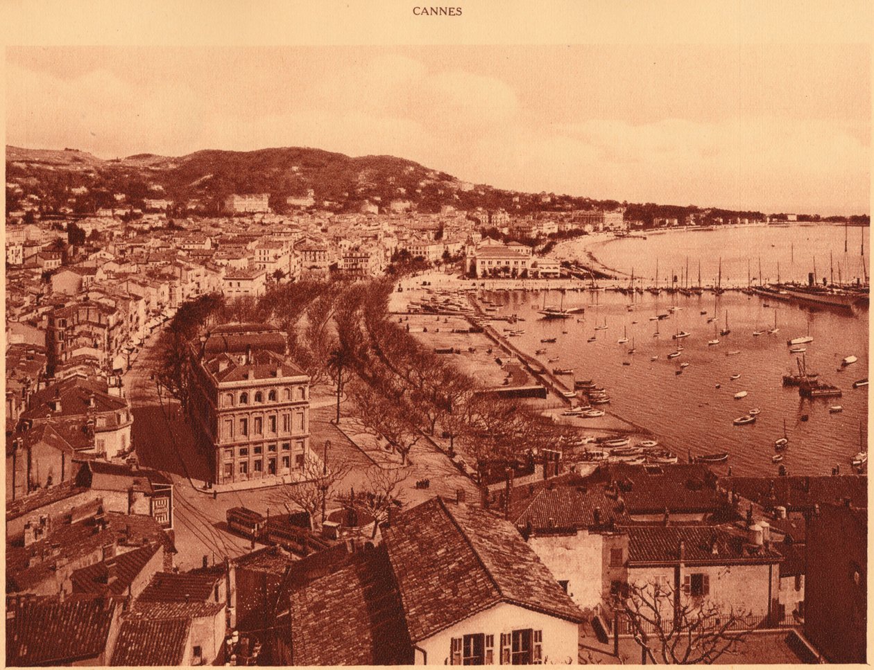 Vista presa dal Mont Chevalier, Cannes, 1930 da Unbekannt