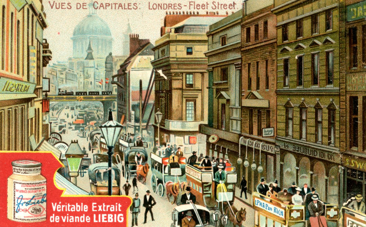Vedute delle Capitali: Fleet Street, Londra, c1900 da Unbekannt