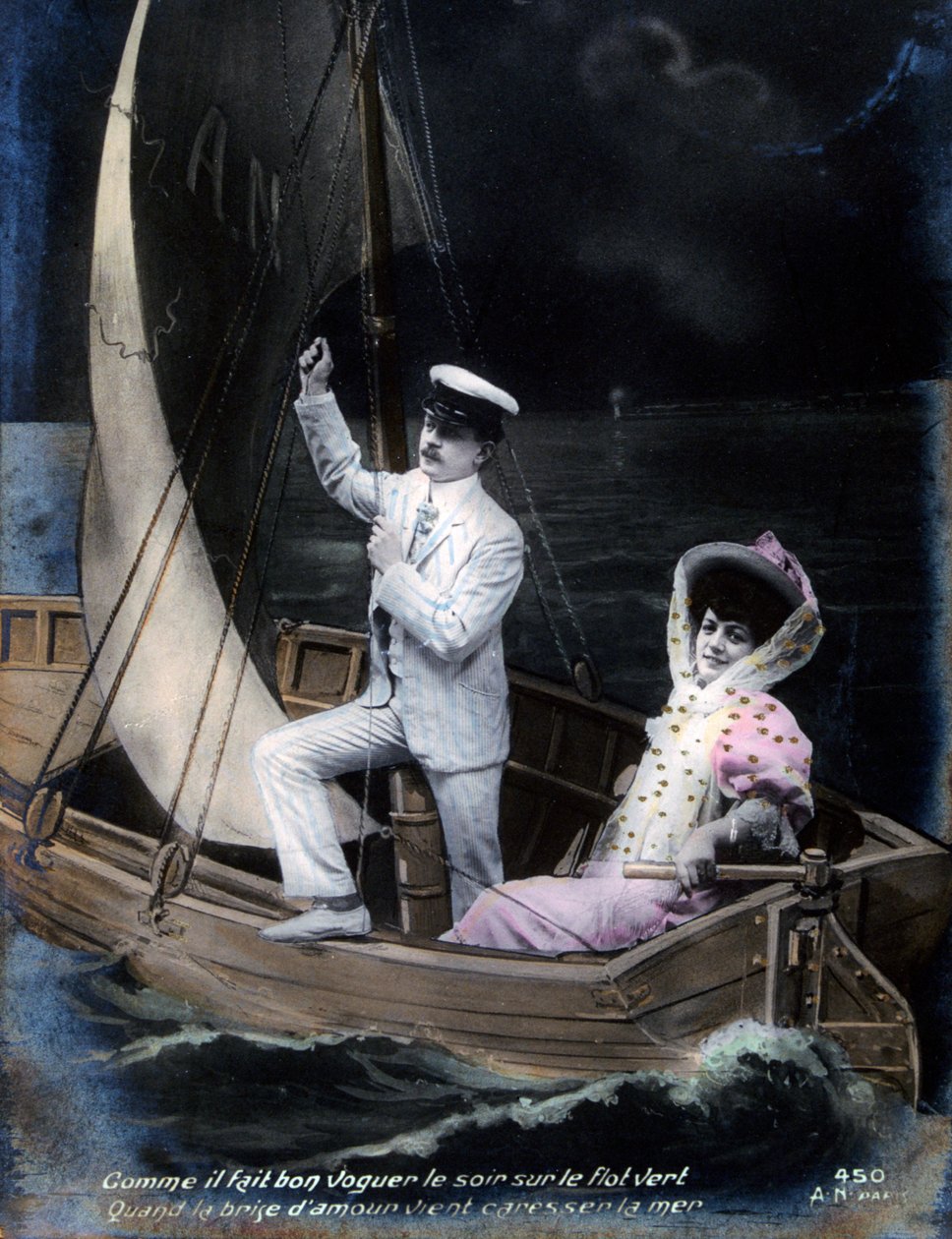 Cartolina francese vintage, c1900 da Unbekannt