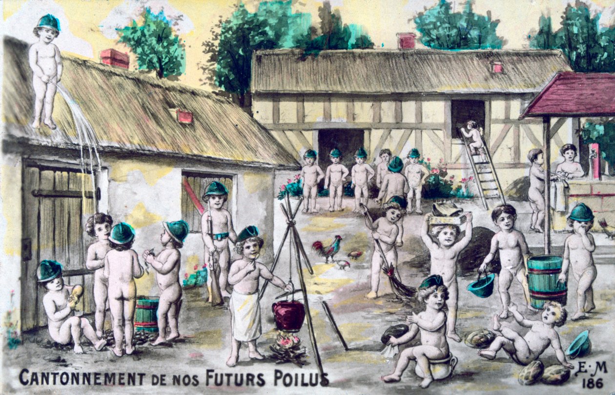 Cartolina francese vintage, c1900 da Unbekannt