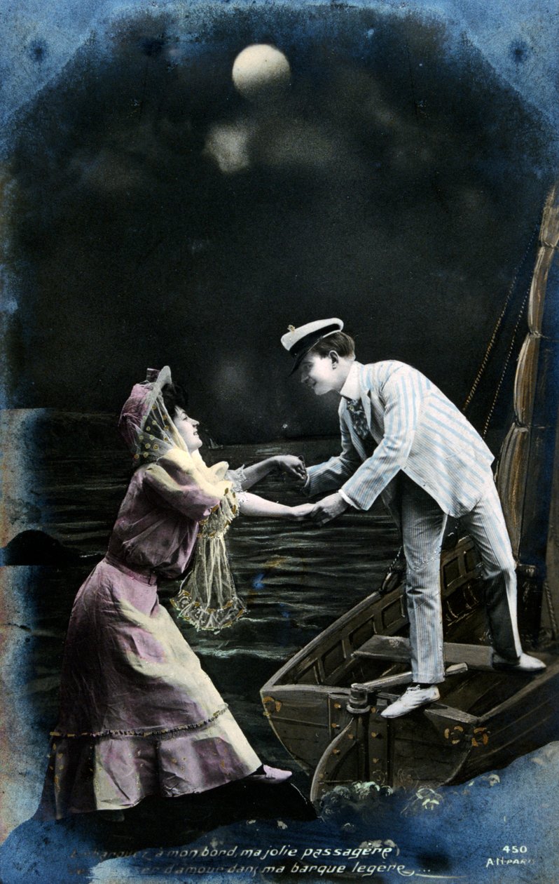 Cartolina francese vintage, c1900 da Unbekannt