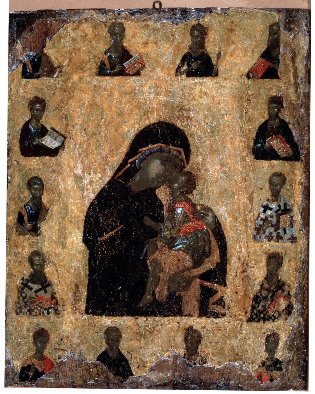Vergine della Tenerezza con i Santi La Vergine Eleusa, icona bizantina da Unbekannt
