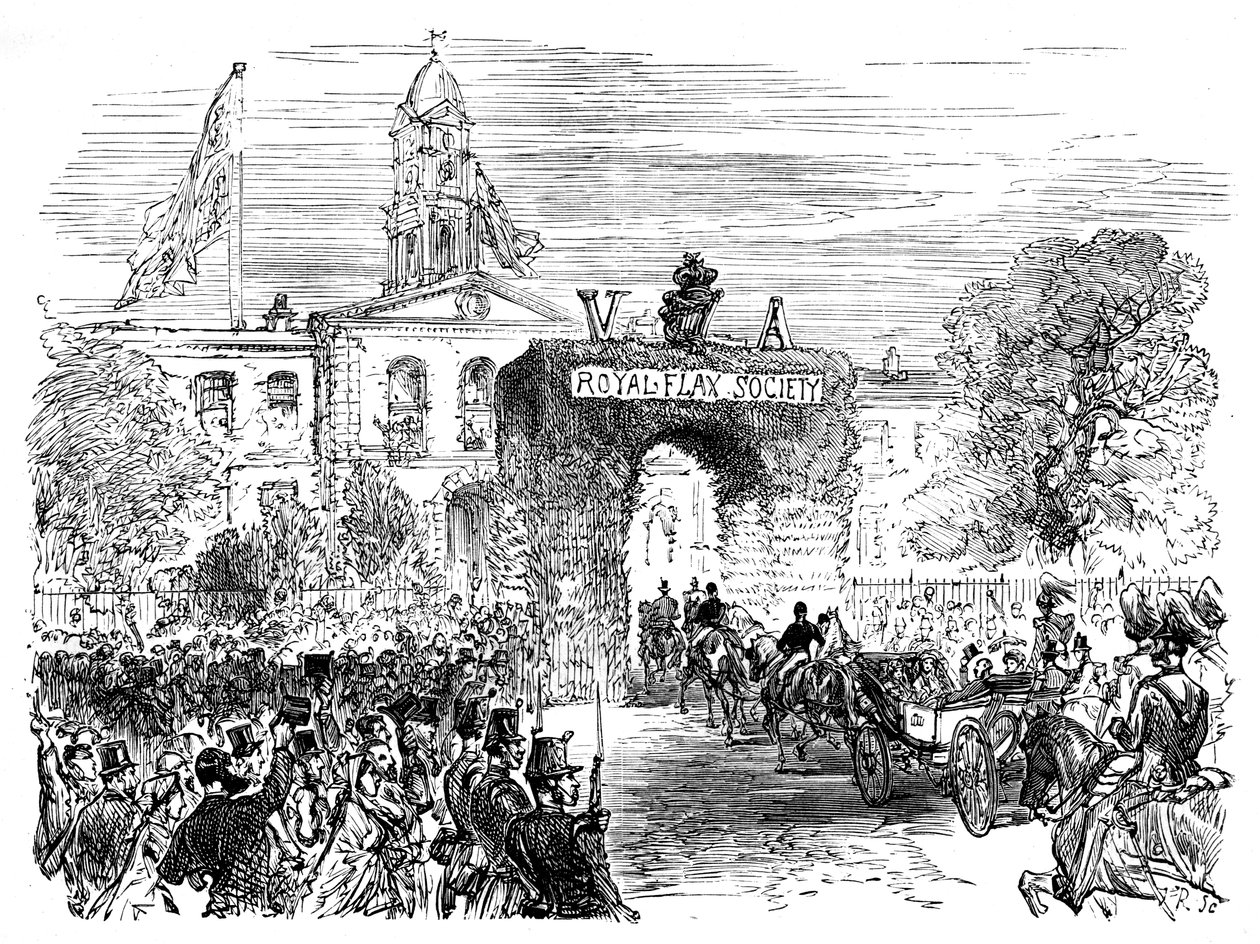 Visita della Regina e del Principe Alberto alla Linen Hall, Belfast, c1850s, c1888 da Unbekannt