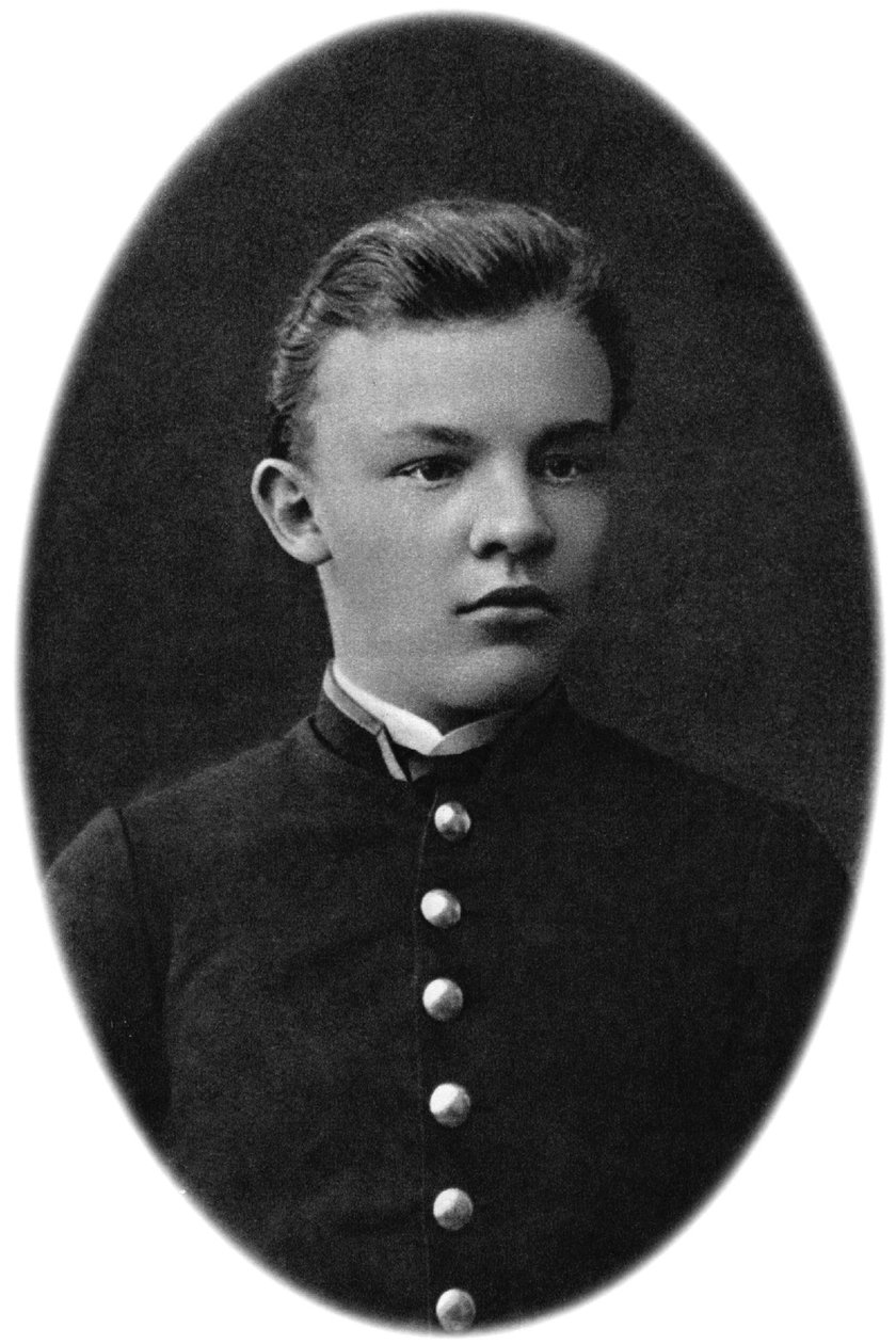 Vladimir Ulyanov Lenin come studente di scuola, Simbirsk, Russia, 1879 da Unbekannt