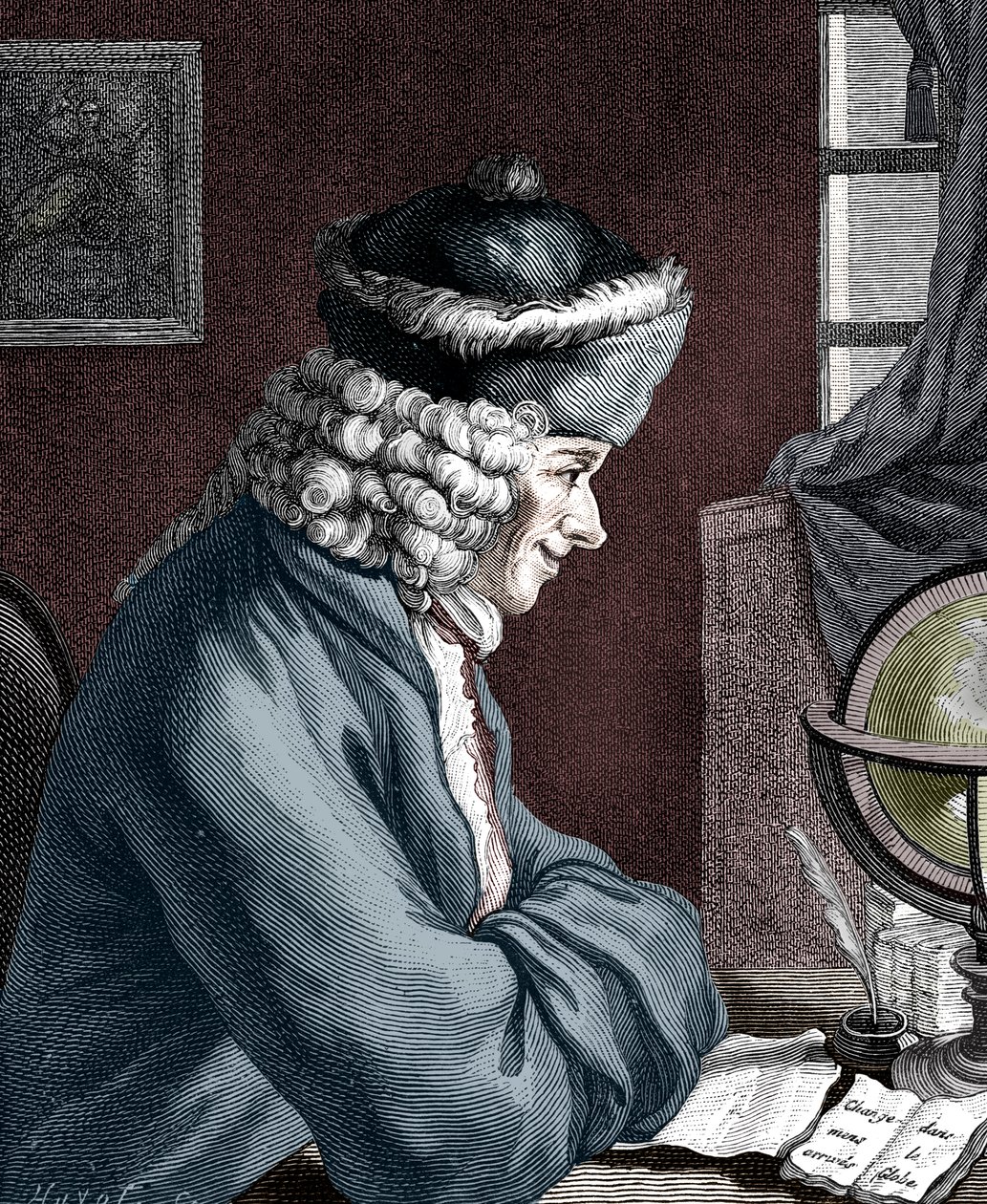 Voltaire, autore, drammaturgo, satirico e letterato francese del XVIII secolo da Unbekannt