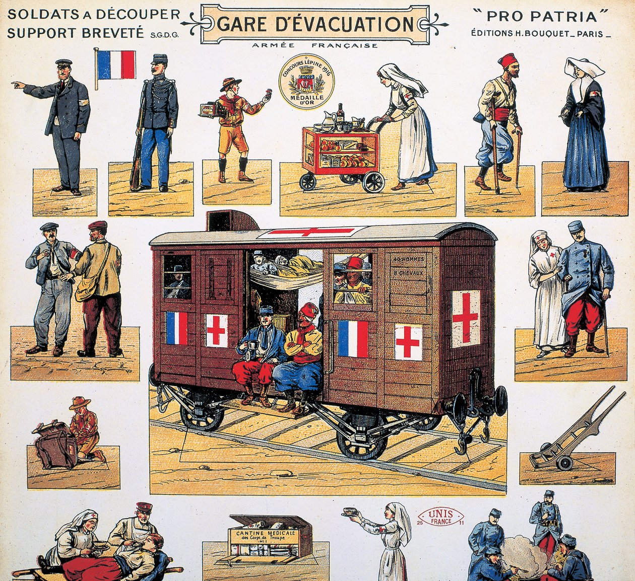 Carrozza ferroviaria della Croce Rossa durante la Prima Guerra Mondiale da Unbekannt