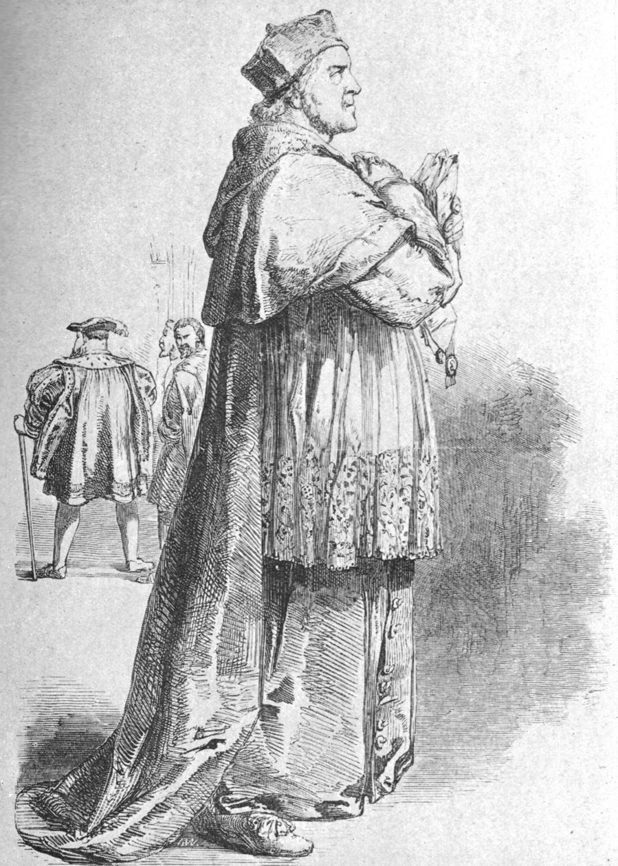 W. Macready come Cardinale Wolsey, metà XIX secolo, 1901 da Unbekannt