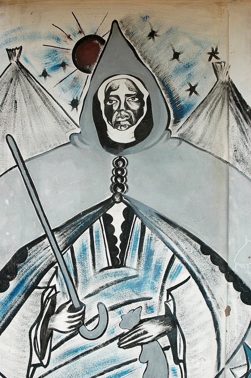 Dipinto murale raffigurante un leader spirituale musulmano da Unbekannt