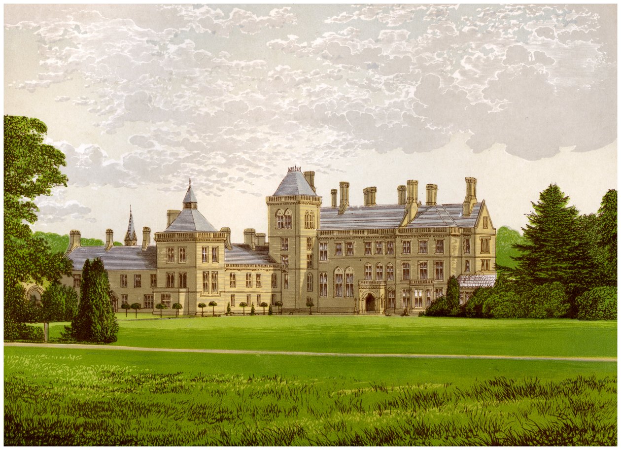 Walton Hall, Warwickshire, casa del Barone Mordaunt, c1880 da Unbekannt
