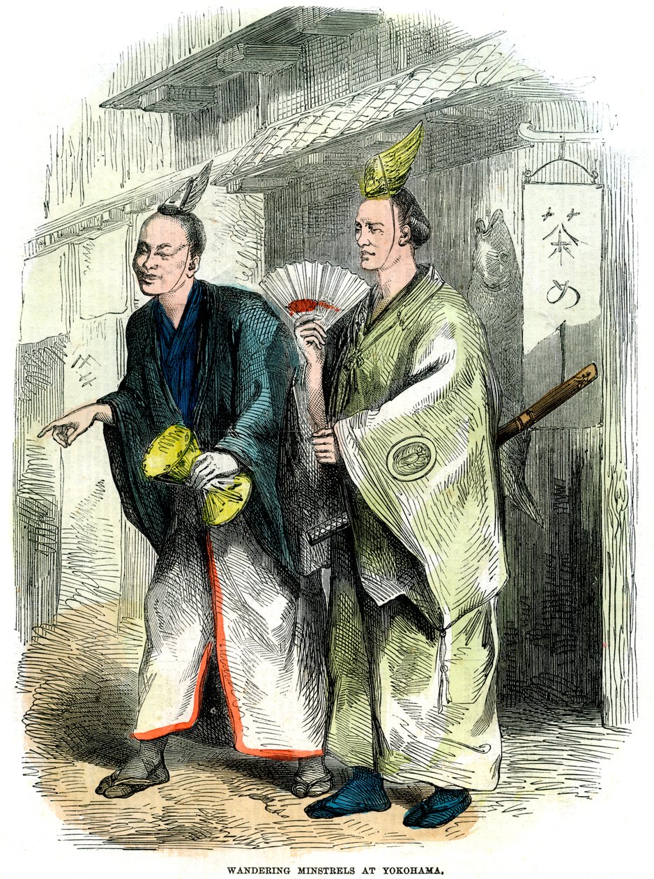 Menestrelli erranti a Yokohama, Giappone, 1864 da Unbekannt