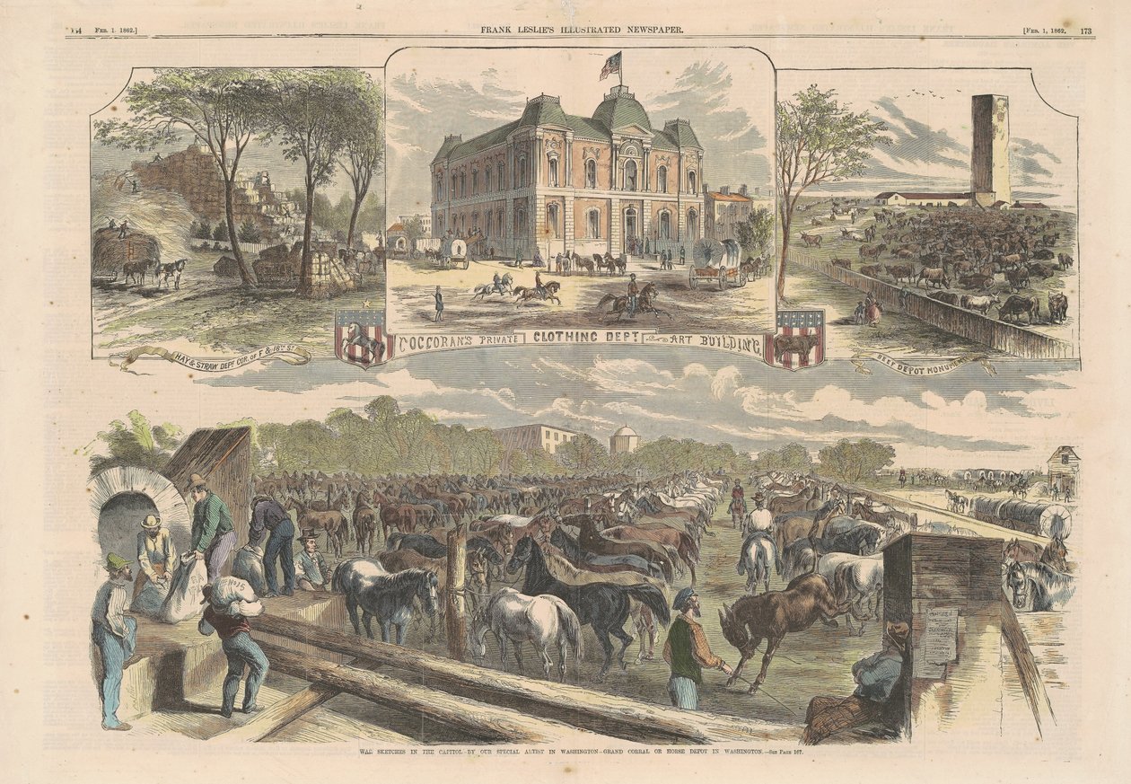 Schizzi di guerra nella capitale, 1862 da Unbekannt