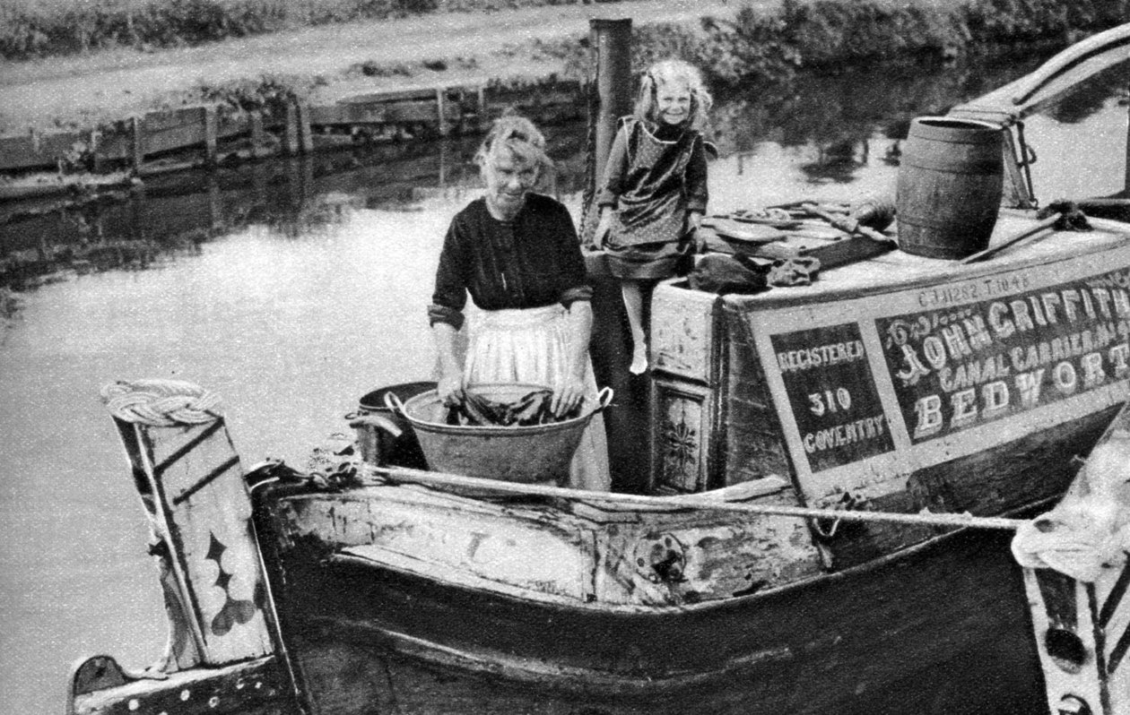 Giorno di bucato sulla barca del canale, 1926-1927 da Unbekannt