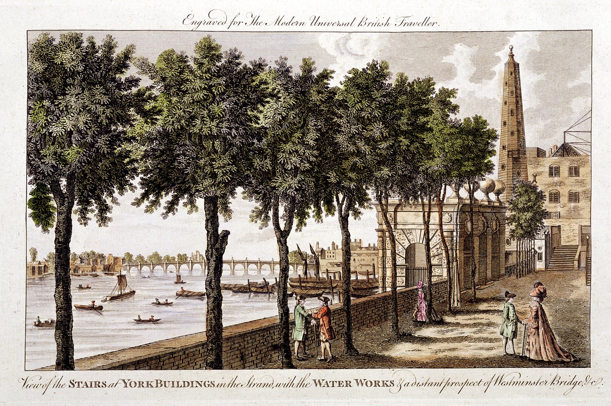 Acquedotto agli edifici di York, Strand, che fornisce acqua a Londra dal Tamigi, 1790 da Unbekannt