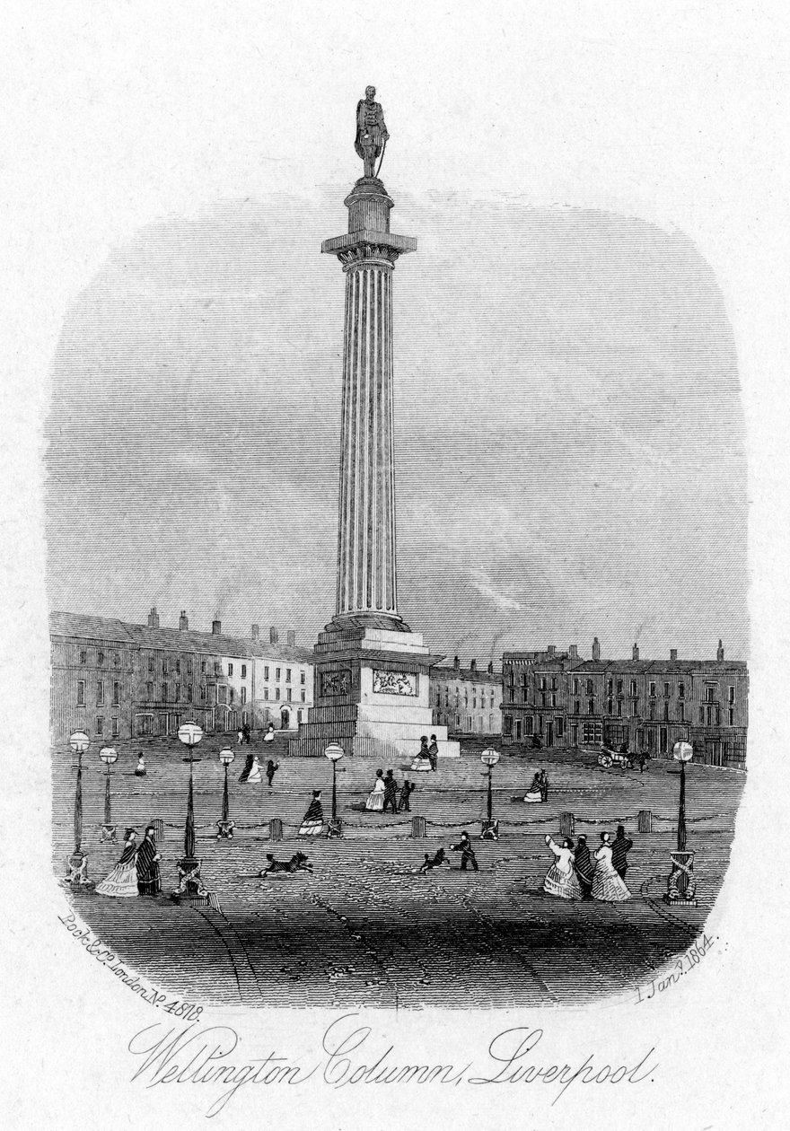 Colonna di Wellington, Liverpool, 1864 da Unbekannt