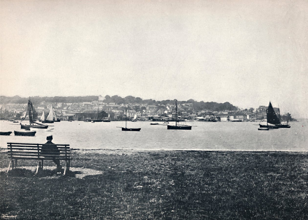 West Cowes - Vista da East Cowes, 1895 da Unbekannt
