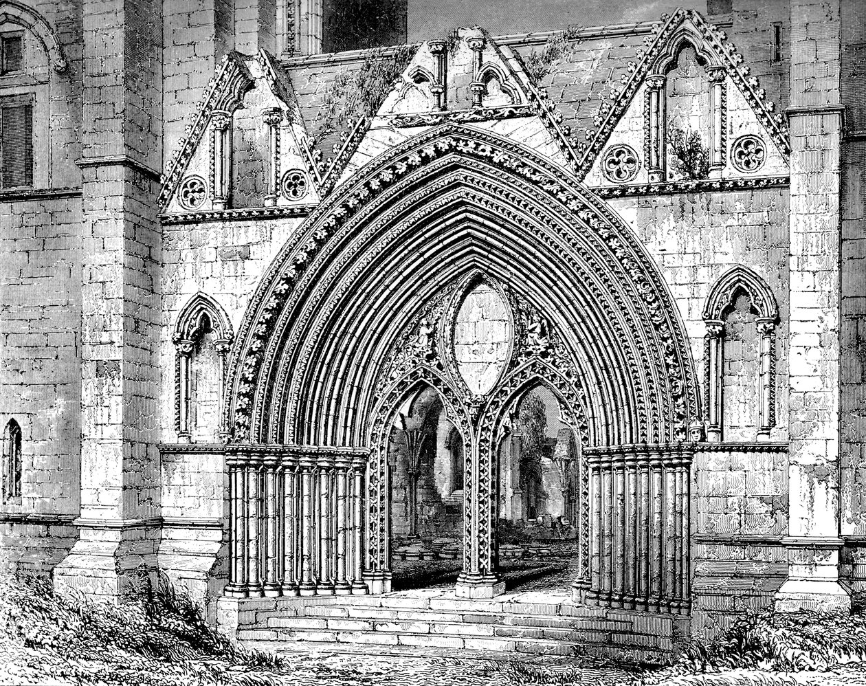 Porta occidentale della cattedrale di Elgin, Elgin, Moray, Scozia, 1908-1909 da Unbekannt