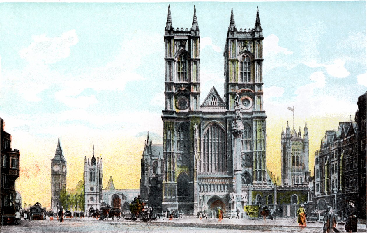 Abbazia di Westminster e Big Ben, Londra, XX secolo da Unbekannt