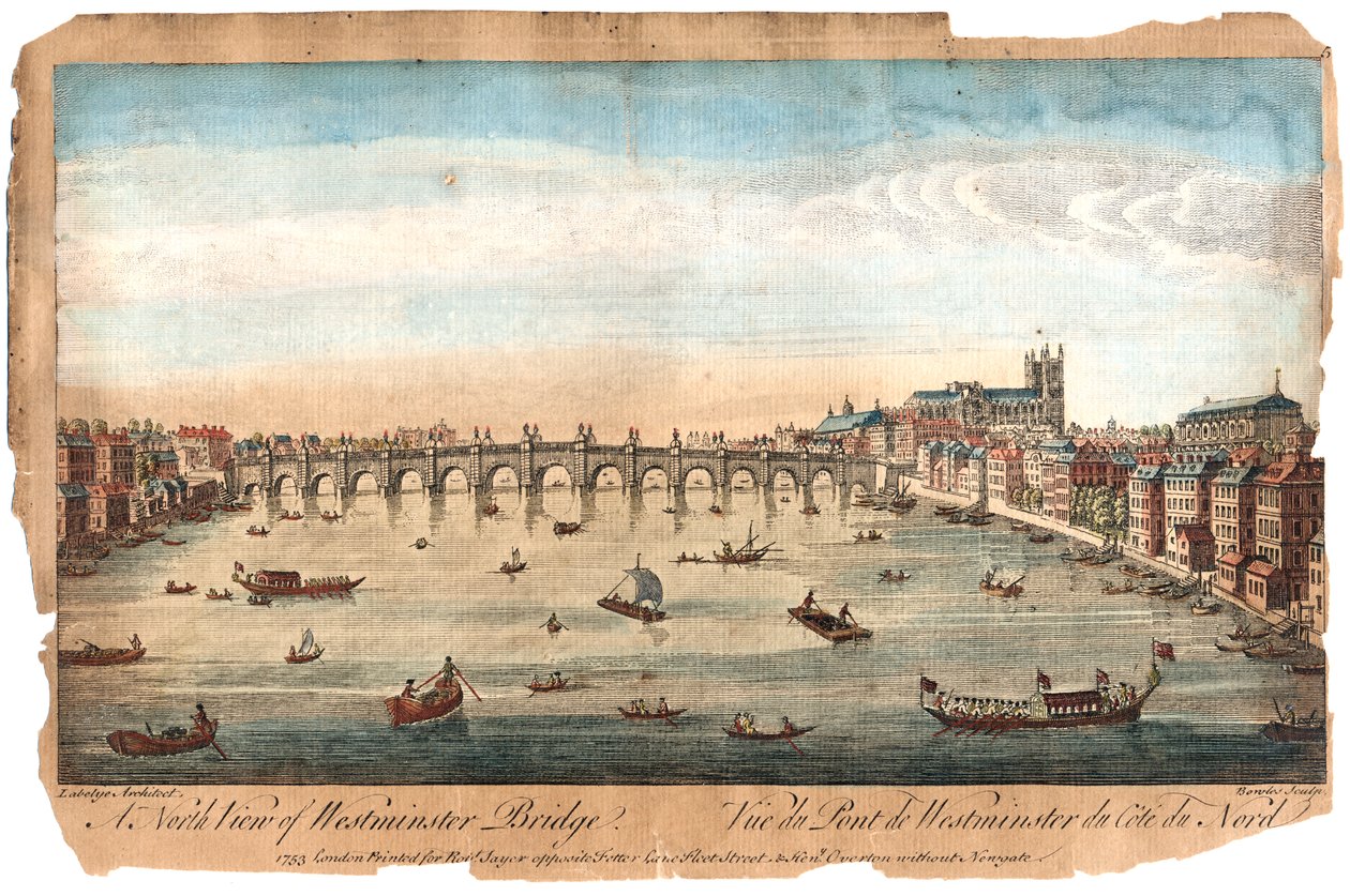 Ponte di Westminster, Londra, 1753 da Unbekannt