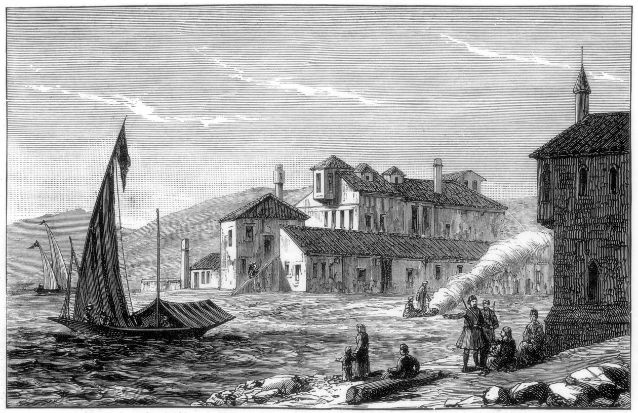 Dove morì Lord Byron, Missolungi, Grecia da Unbekannt
