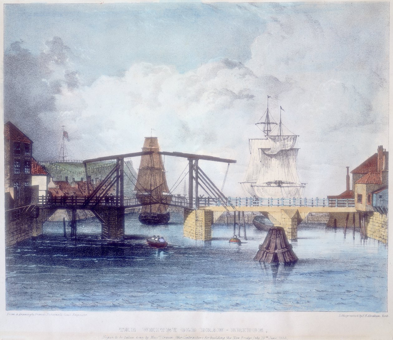 Porto di Whitby, Yorkshire, alla foce del fiume Esk da Unbekannt