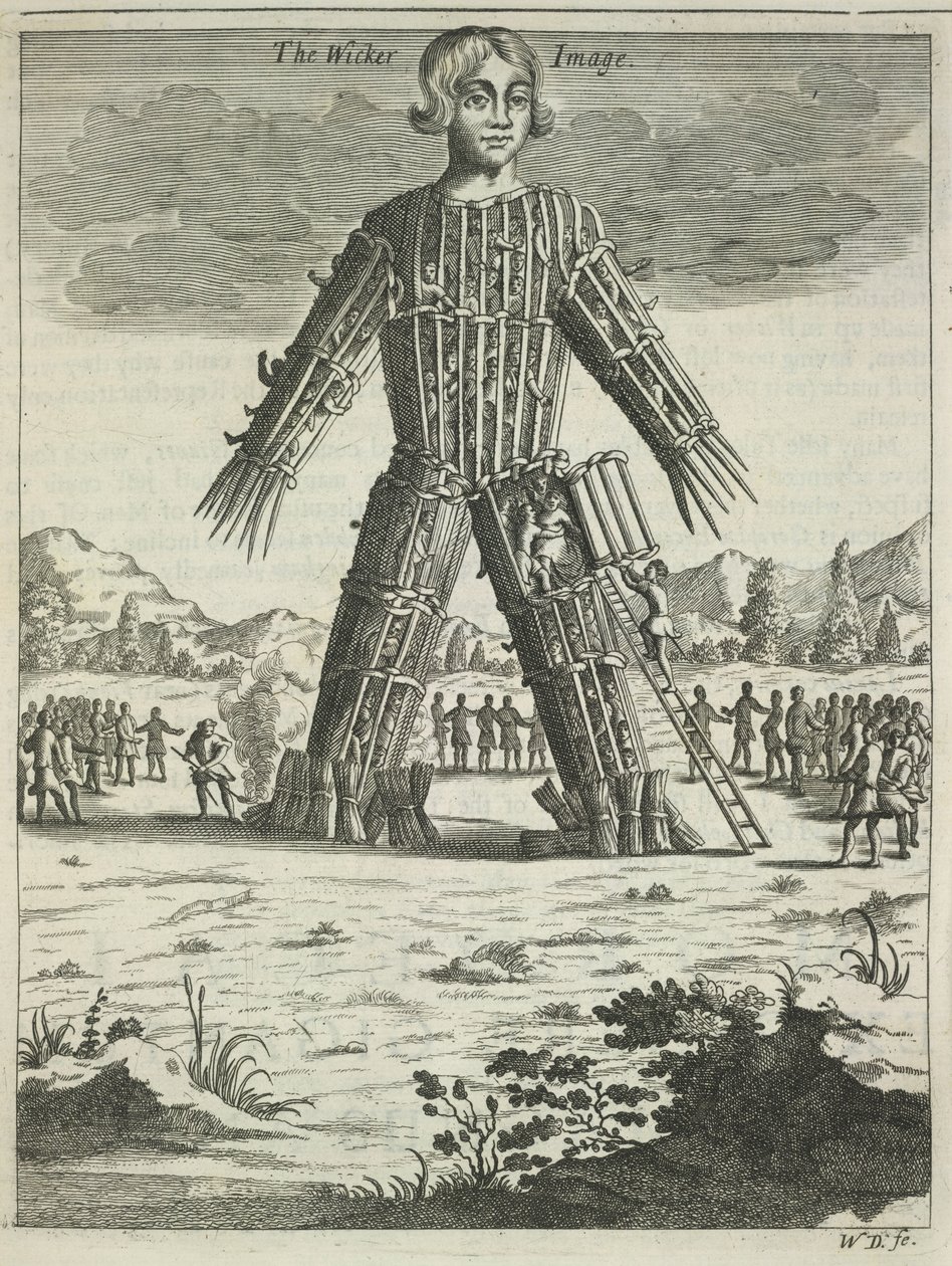 Uomo di vimini da Britannia Antiqua Illustrata di Aylett Sammes, 1676 da Unbekannt