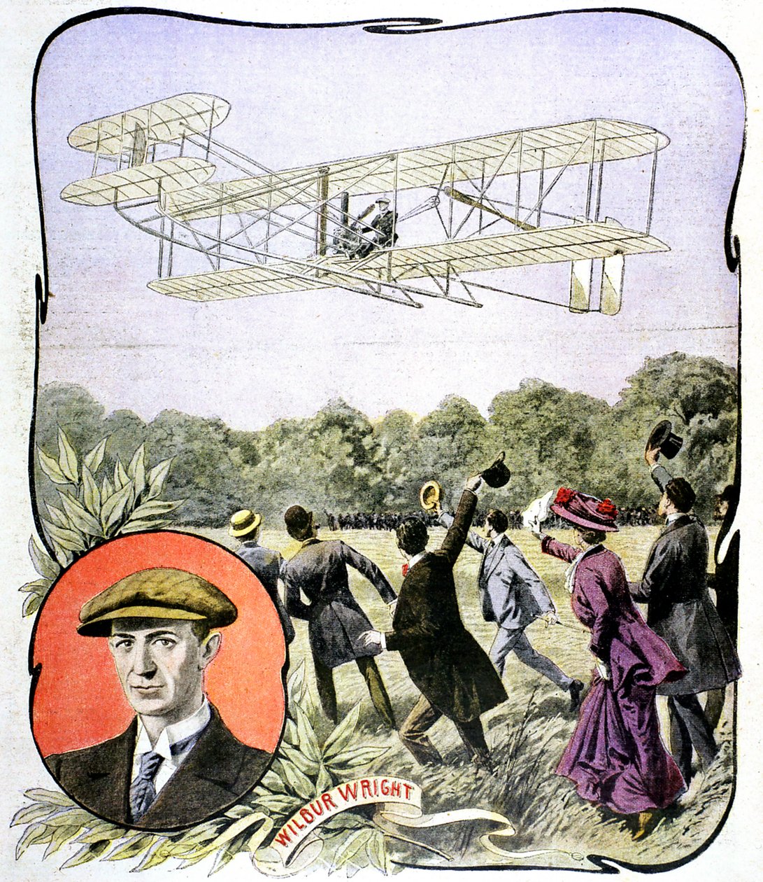 Il primo volo di Wilbur Wright in Europa all
