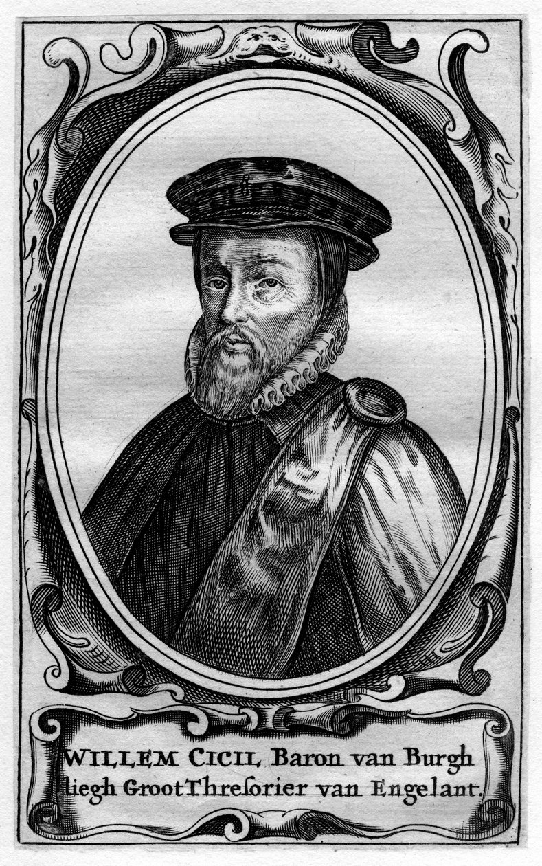 Willem Cecil, 1° Barone Burghley, statista inglese del XVI secolo da Unbekannt