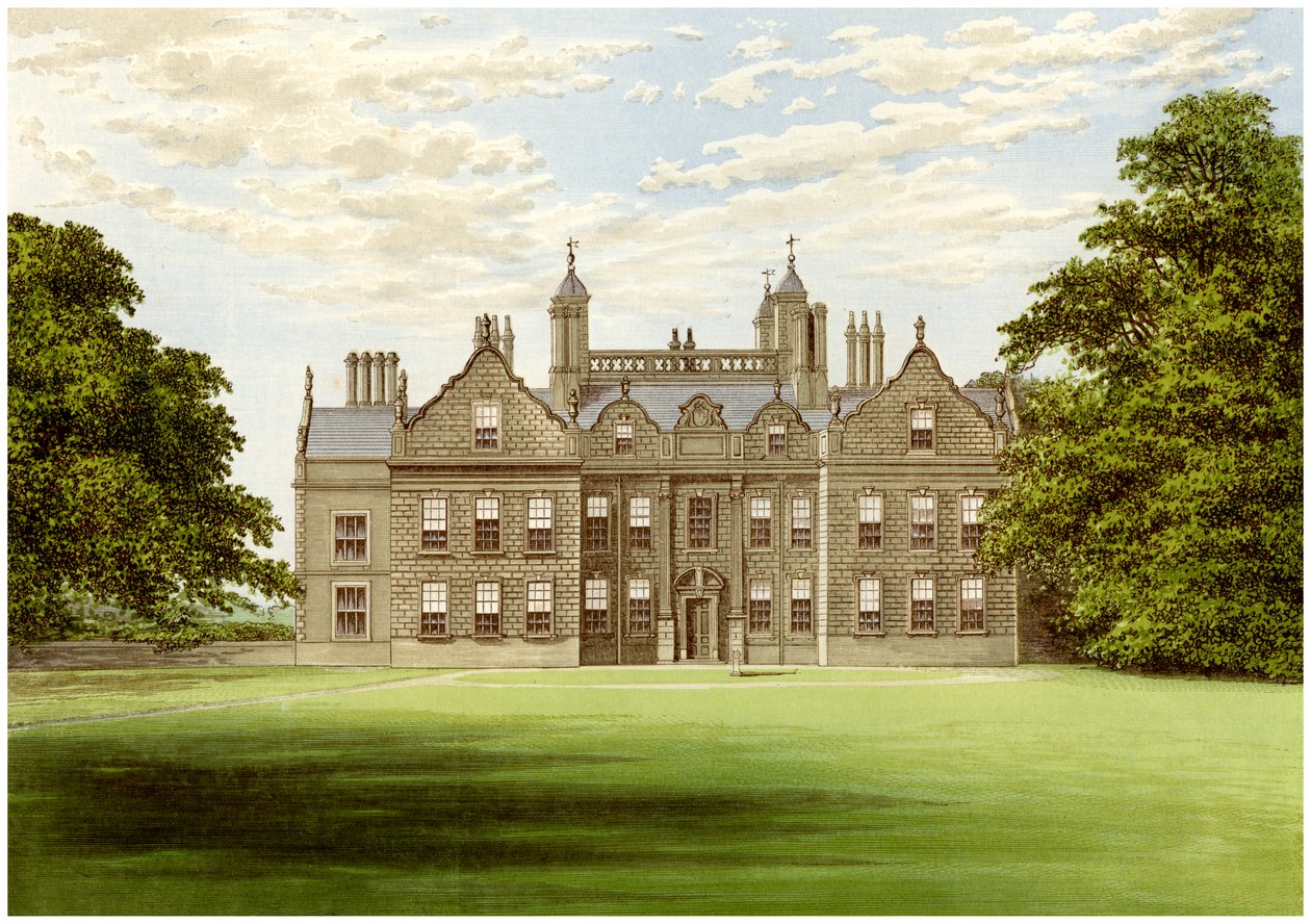 Willesley Hall, Derbyshire, casa del Conte di Loudoun, c1880 da Unbekannt