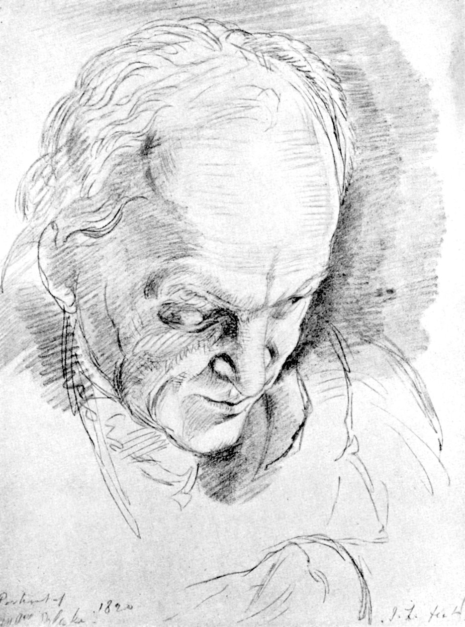 William Blake 1757-1827, mistico, poeta, pittore e incisore inglese, 1820 da Unbekannt