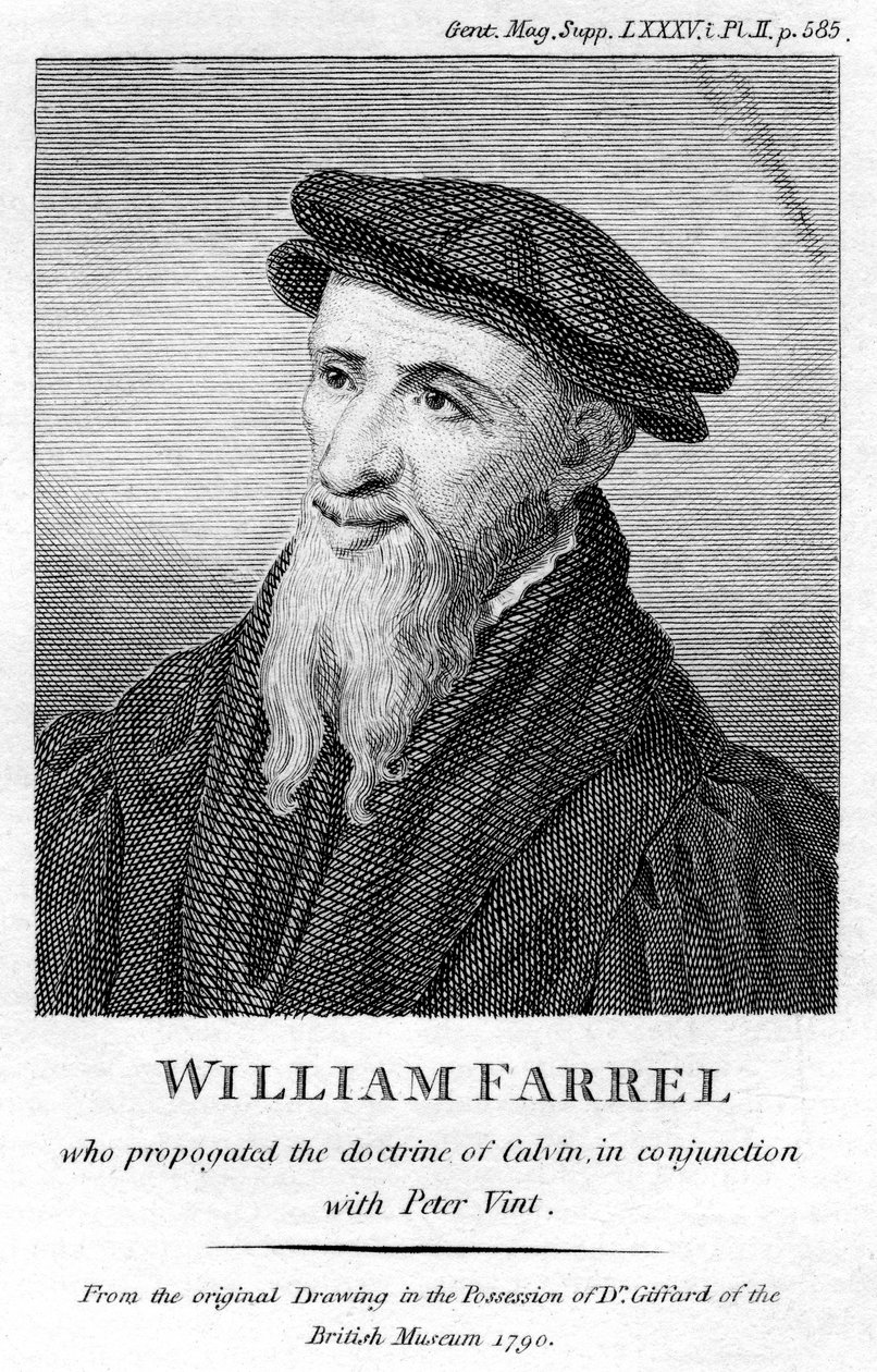 William Farel, evangelista francese del XVI secolo da Unbekannt