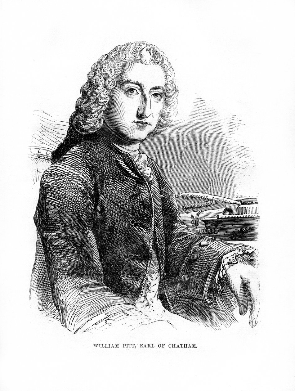 William Pitt, 1° Conte di Chatham, statista Whig britannico, 1872 da Unbekannt