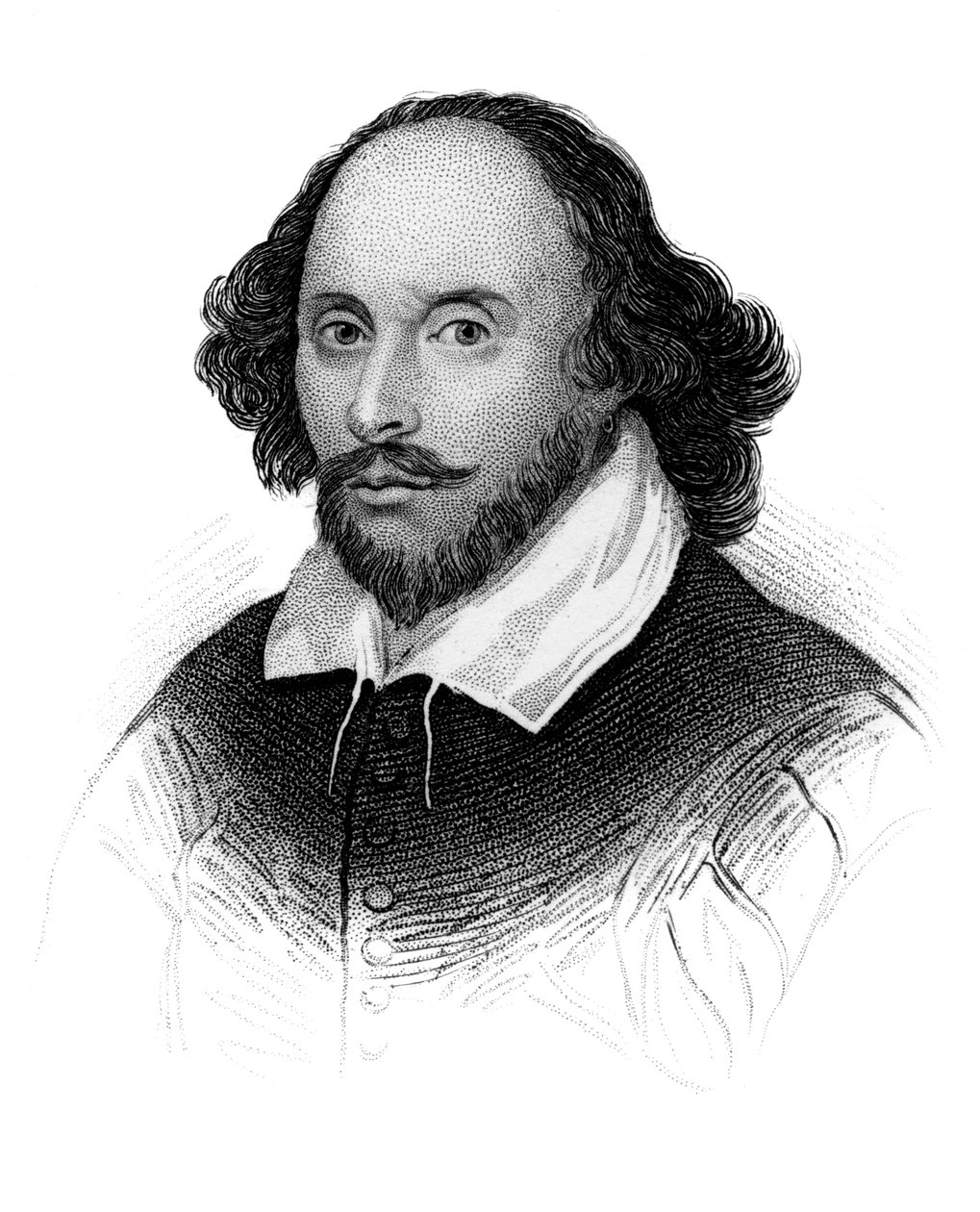 William Shakespeare, poeta e drammaturgo inglese, c1850 da Unbekannt
