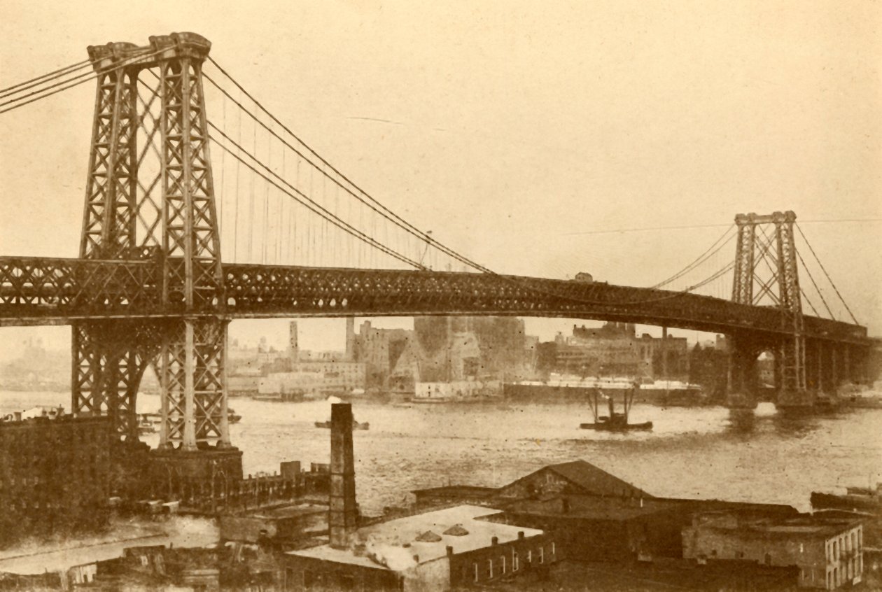 Ponte sospeso di Williamsburg, New York, c1930 da Unbekannt