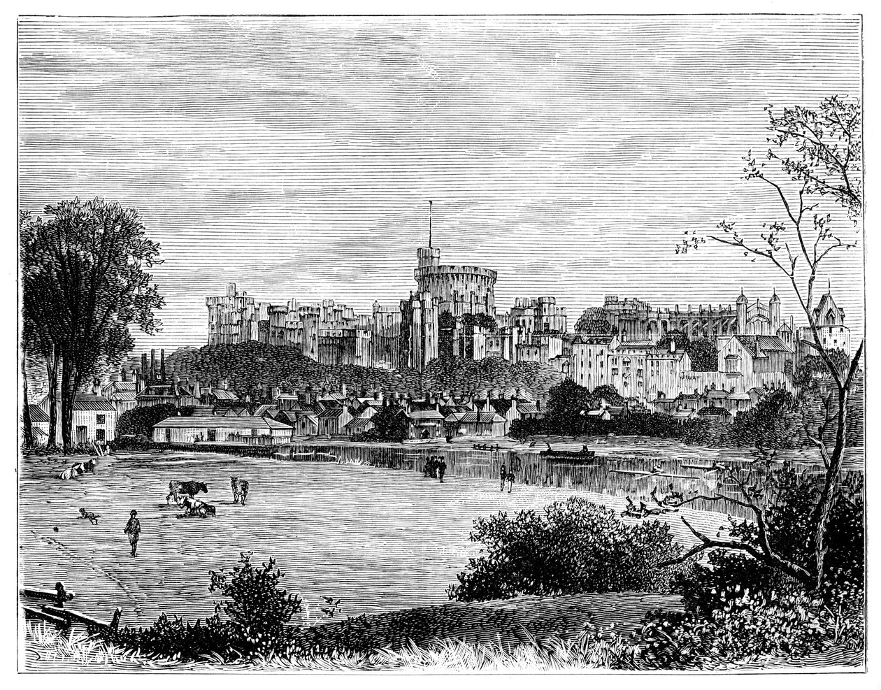 Castello di Windsor da Brocas Meadows da Unbekannt