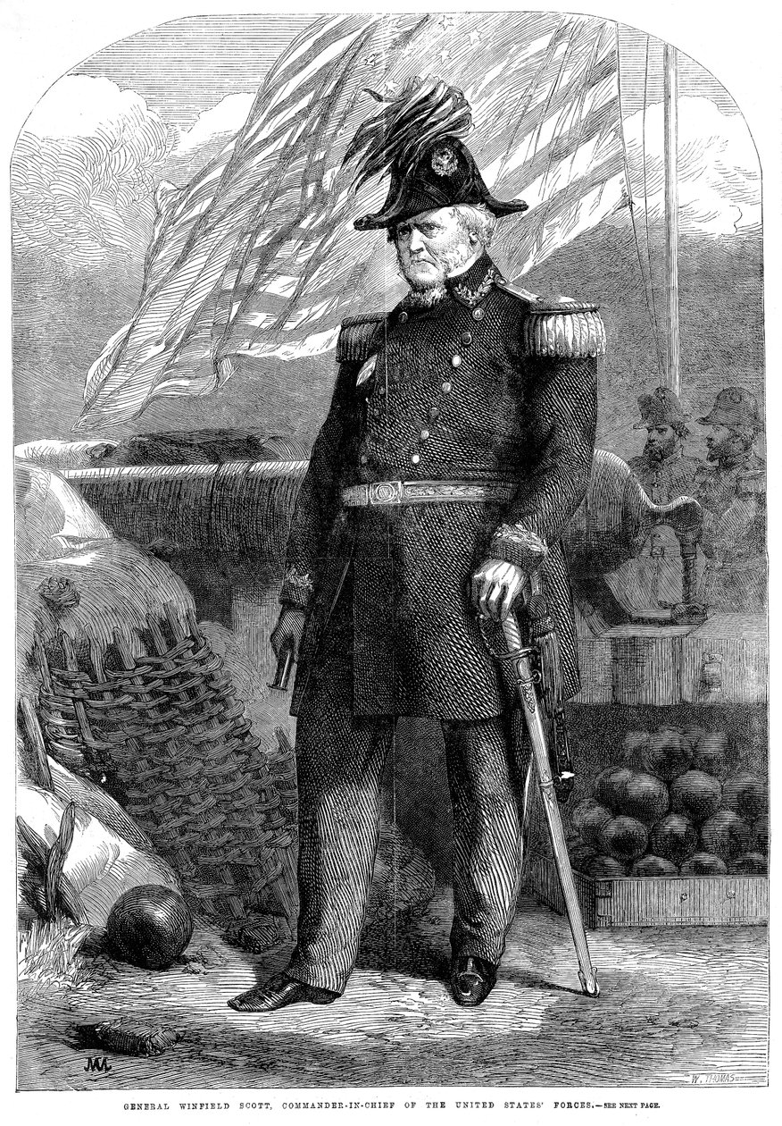 Winfield Scott, soldato americano, 1861 da Unbekannt