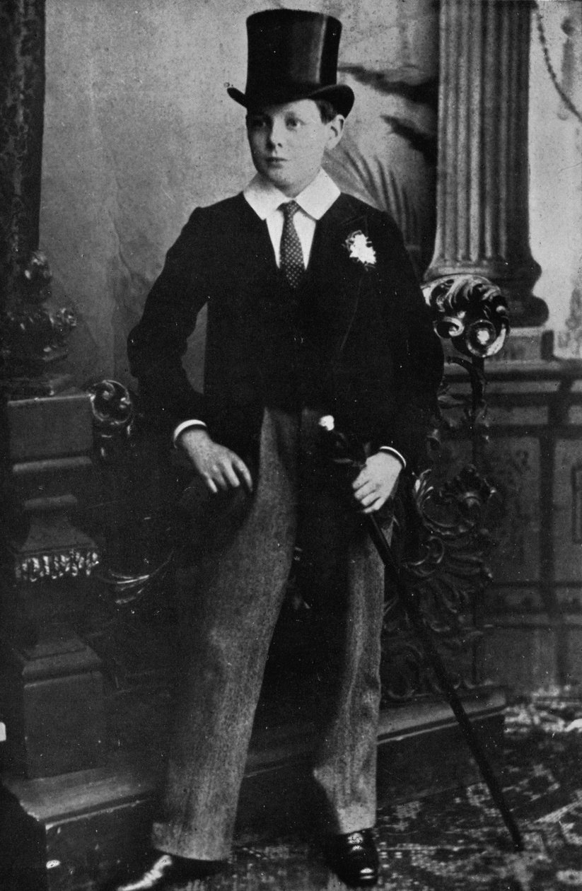 Winston Churchill come studente di Harrow nel 1889, 1945 da Unbekannt
