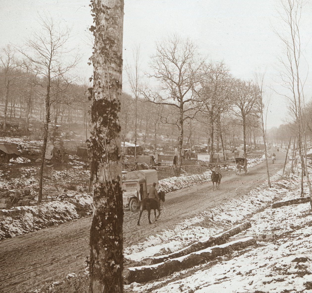 Inverno, Genicourt, Francia settentrionale, c1914-c1918 da Unbekannt