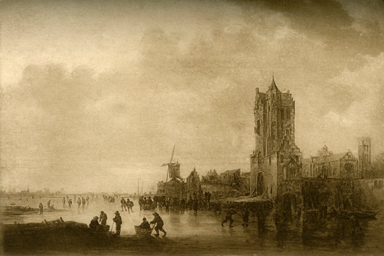 Inverno sul ghiaccio, 1645 da Unbekannt