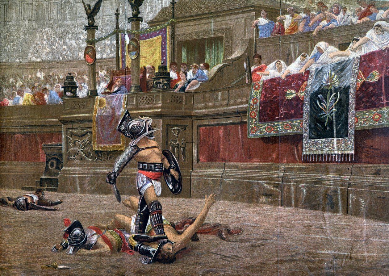 Con un pollice girato, Pollice Verso, 1872 da Unbekannt