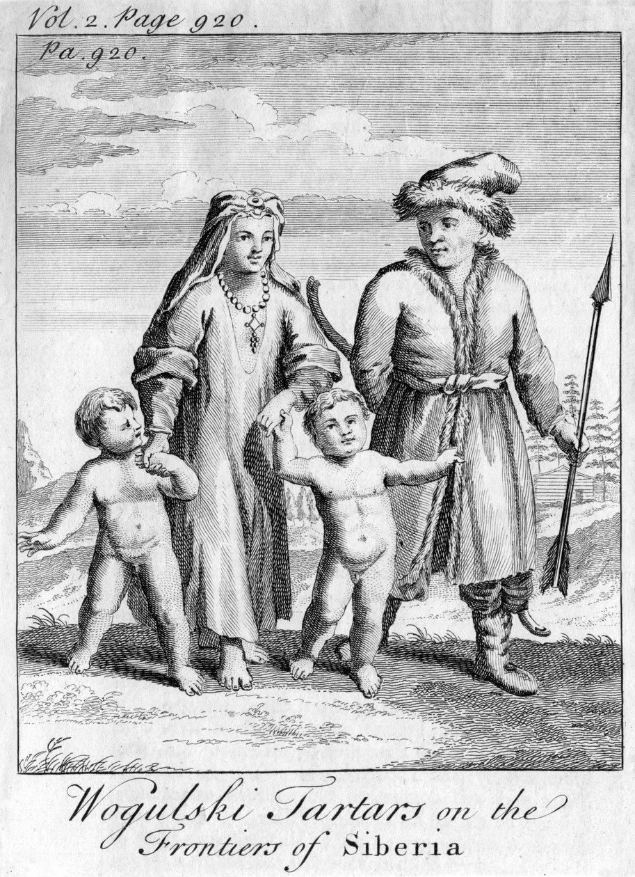 Tartari Wogulski ai confini della Siberia, c1740 da Unbekannt