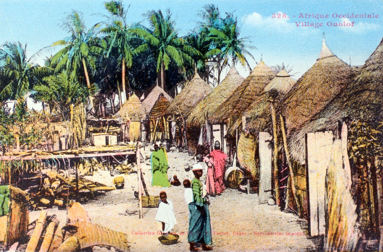 Villaggio Wolof, o Ouolof, Senegal, XX secolo da Unbekannt