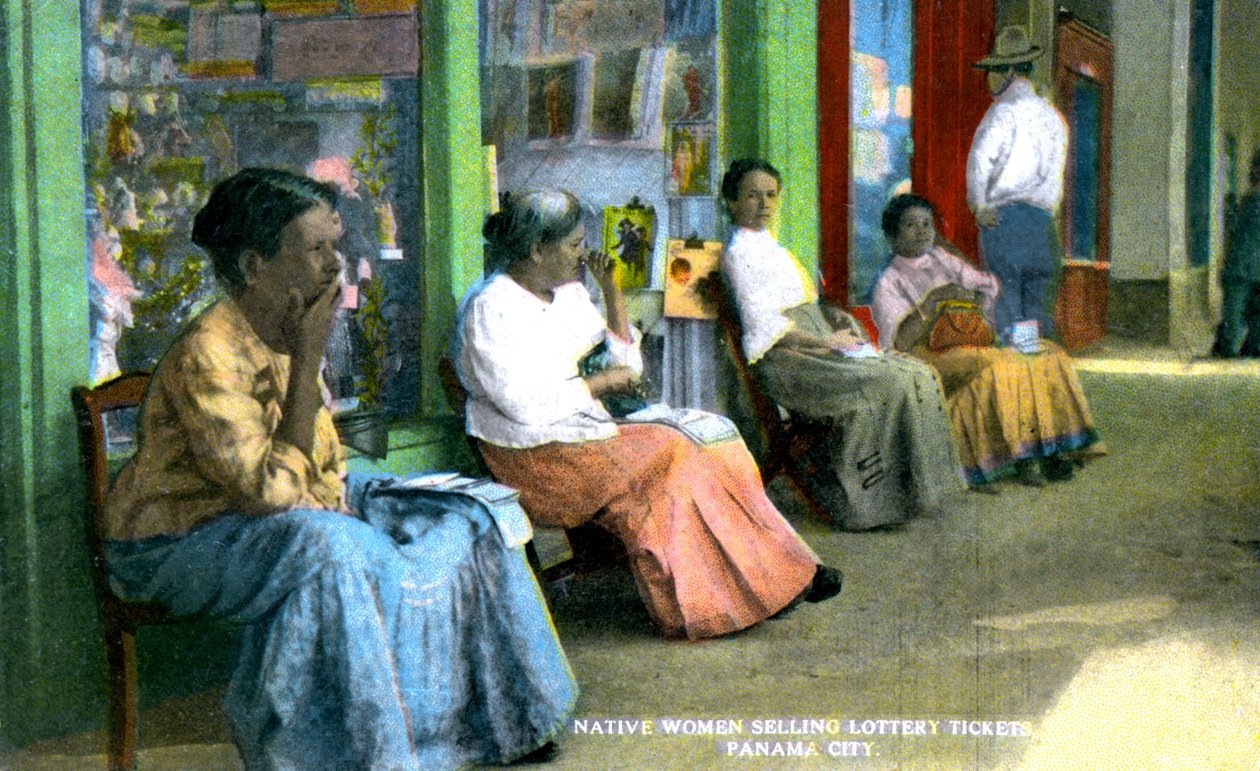 Donne che vendono biglietti della lotteria, Panama City, Panama, c1920s da Unbekannt