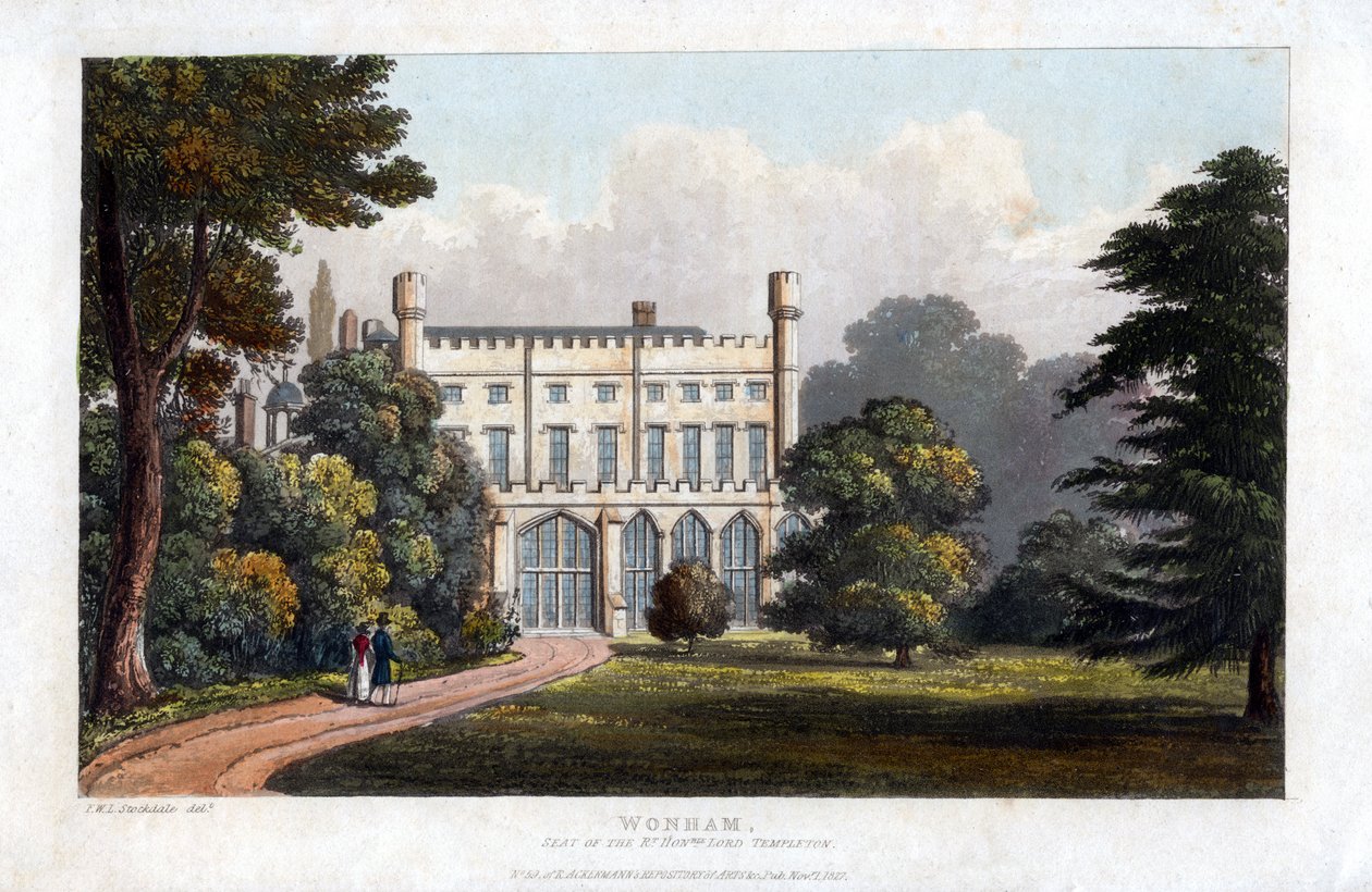 Wonham, Surrey, residenza di Lord Templeton, c1827 da Unbekannt