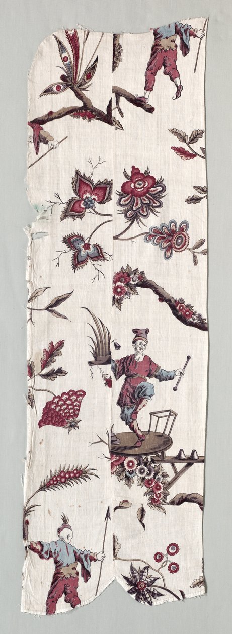 Frammenti di tessuto stampato a blocchi di legno, c. 1785 da Unbekannt
